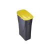 GENERIQUE - Poubelle 15 Litres Ecobin Avec Couvercle Noir/Jaune 31x20x42cm Mondex
