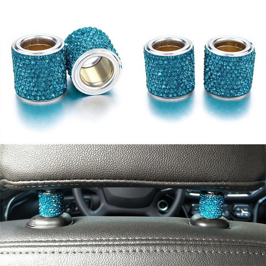 Новый 2X Хрустальный Декор Воротника Подголовника Автокресла Бриллиантовый Блеск Аксессуары для Интерьера Автомобиля