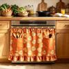 Pastoral Style Oven Skirt Curtain with Pocket Tie Top Stove Cover Hidden Curtain  Open Vanity