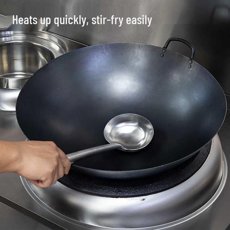 HDST 60cm Wrought Iron Wok with Double Handles