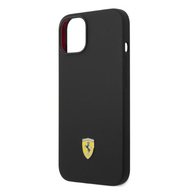 Ferrari Fehmsip14Sbk Iphone 14 / 15 / 136.1 Czarny/Black Hardcase Silicone Metal Logo Magsafe