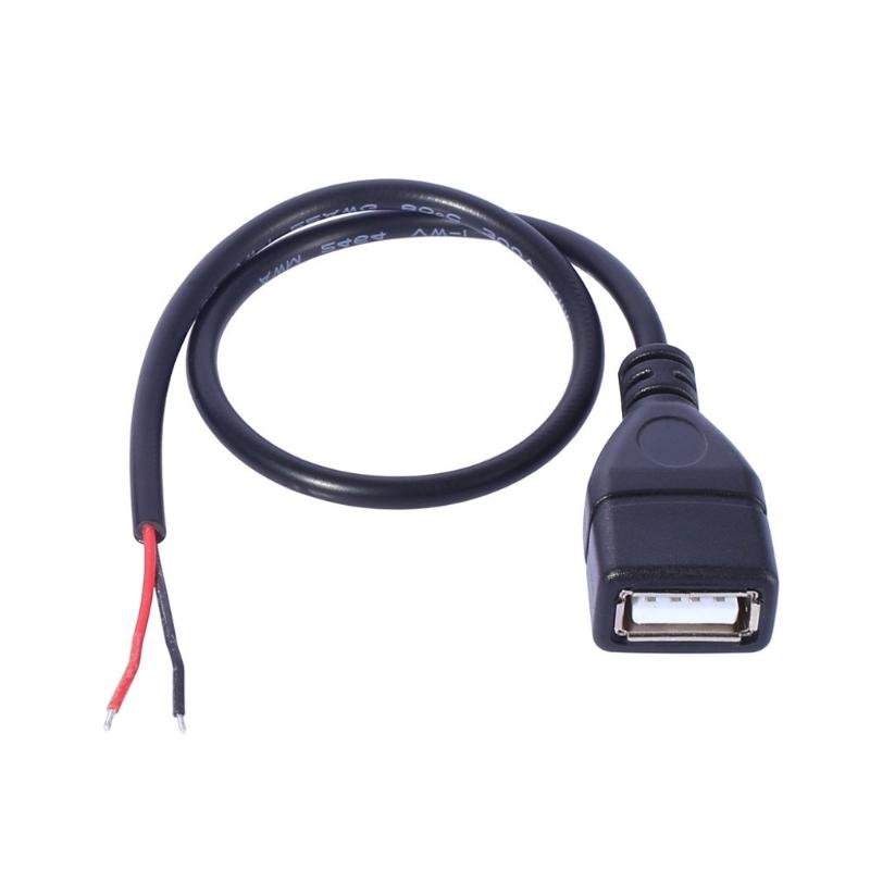 Кабель питания USB 2-контактный female/male Шнур для зарядки Соединитель-удлинитель Кабель данных Замена для электронных устройств