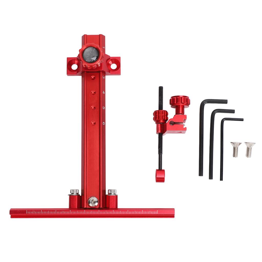 Archery Recurve Bow Sight Iron Adjustable T Shape Quick Release Archery Shooting Target Sight for Target Practice Red