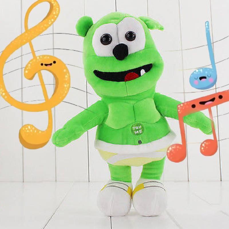 Singing Music Gummy Bear Plush Toy Cartoon Doll Children Sleep Gift Birthday