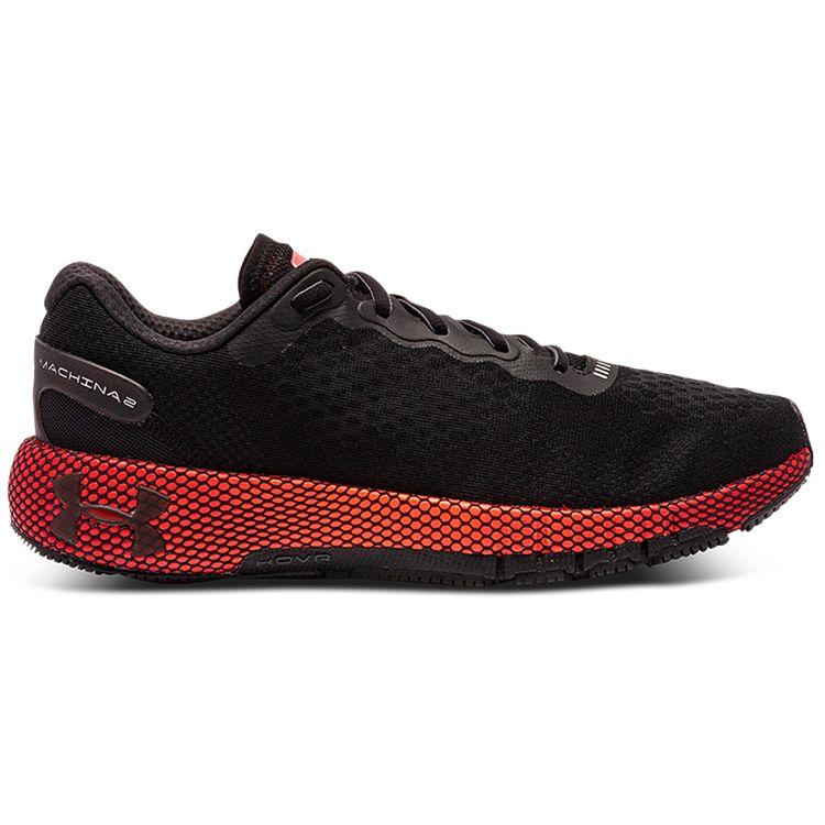Under Armour HOVR Machina 2 CLRSHFT Knit Cool Versatile Low-Top Lifestyle Sneakers Unisex Sneakers Black Red 3025203-001