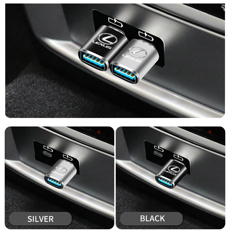 Автомобильный адаптер-преобразователь Type-C на USB 3.0, детали интерьера для Lexus FSPORT LBX NX RX 350h 450h ES UX 300e GS GX IS LS LX CT