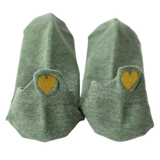 1 пара женских носков с вышивкой в ​​виде сердца, укороченные, без запаха, однотонные, высокоэластичные, противоскользящие, впитывающие пот, противоусадочные, спортивные носки
