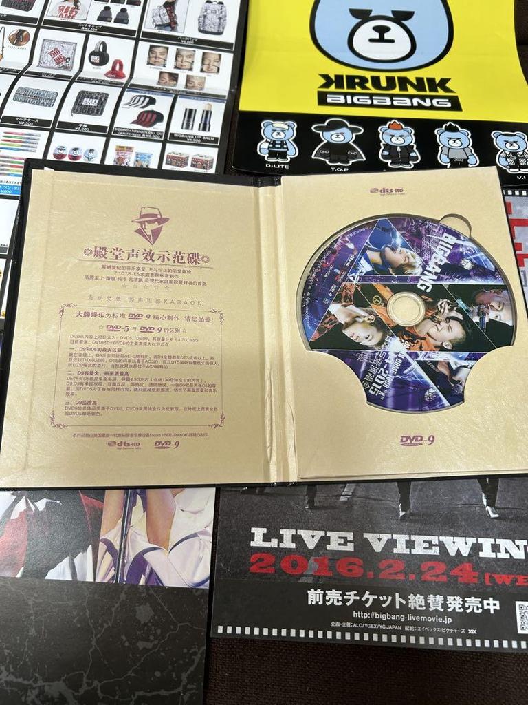 [Б/У] Футболка с изображением DVD-диска BIGBANG Mixed Set и т. д.