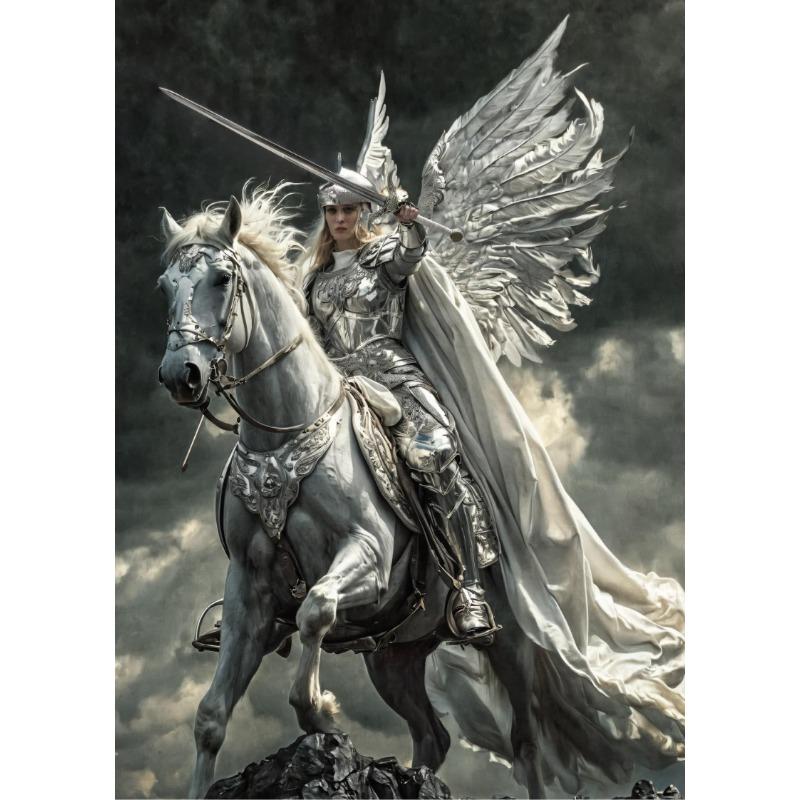 Современное скандинавское женское искусство Леди Рыцарь Темный Демон Ретро Постеры Принты Холст Живопись Настенное Искусство Картина Гостиная Домашний Декор