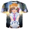 Лето 2024 года, новинка, 3D-печать, сексуальная аниме-пляжная девушка, мужская и женская мода, Love Live, футболка, повседневный стиль, рубашки, свободная одежда