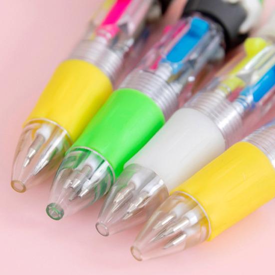 4 шт. Рождественские шариковые ручки с забавными топперами 4 цвета Нажимная ручка Выдвижные пишущие ручки