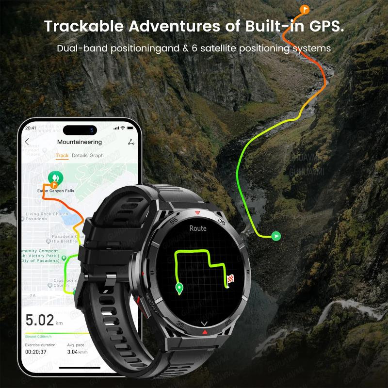 2025 Новые Премиальные GPS Смарт-часы Ультра HD AMOLED Дисплей Встроенный GPS BT Звонок 10ATM Водонепроницаемый Смарт-браслет