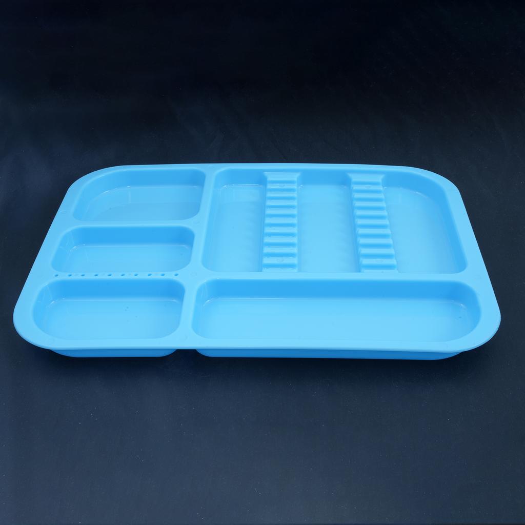 1Pcs Autoclavable Plastic Dental Instruments Trays Colorful Divided Split Trays for Dentistry Tools Storage