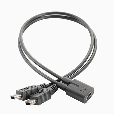 Mini USB 1 на 2 Y-образный разветвитель кабеля USB 2.0 Mini 5-контактный женский на двойной 2 мужской конвертер высокоскоростной зарядный кабель шнур