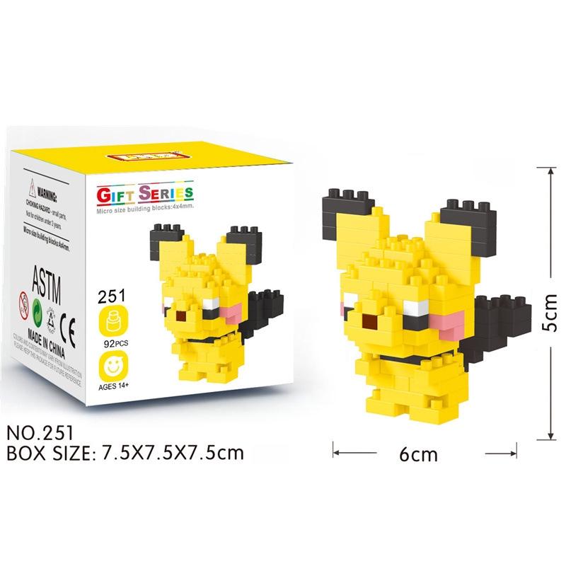 TopLovely Pokemon-Pikachu Series Diy Diamond Building Block Игрушка в подарок на день рождения