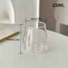 Cold Coffee Cups Iced Coffee Cups Glass Water Cup Coffee Mug Glass Drinkware Water Bottle Aesthetic Glass Cup Desk Accessorie