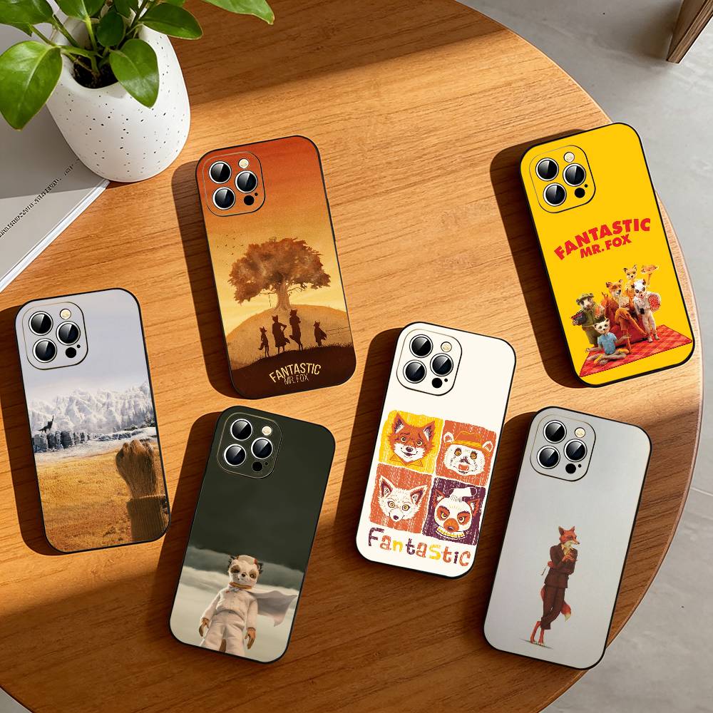 F-Фантастический Мистер Ф-Лис Чехол Для Телефона Для iPhone 17, 16,15,14,13,12,11 Plus,Pro Max, Другие Мягкий Черный Чехол
