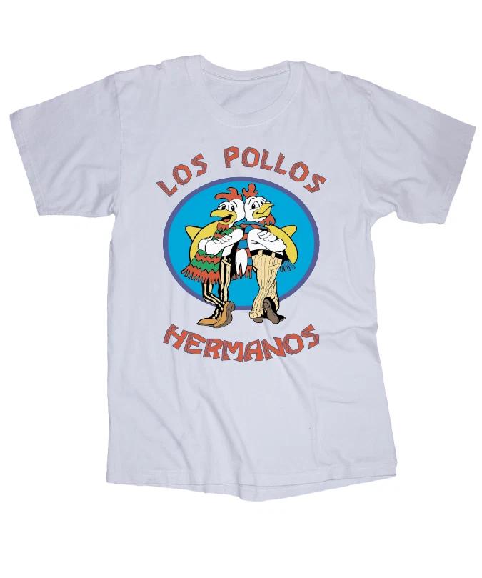 Los Pollos Hermanos White T-shirt Tops Tees Unisex Breaking Bad chicken