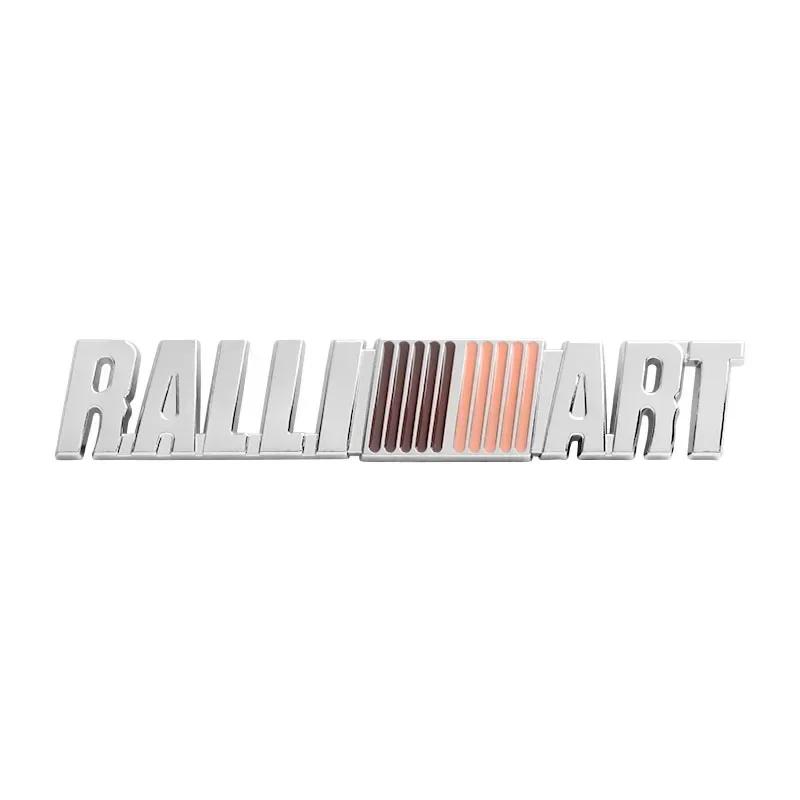 For Mitsubishi RALLIART ASX Triton Outlander Lancer Mirage Xpander Triton Metal 3D Car Front Grille Badge Rear Trunk Sticker