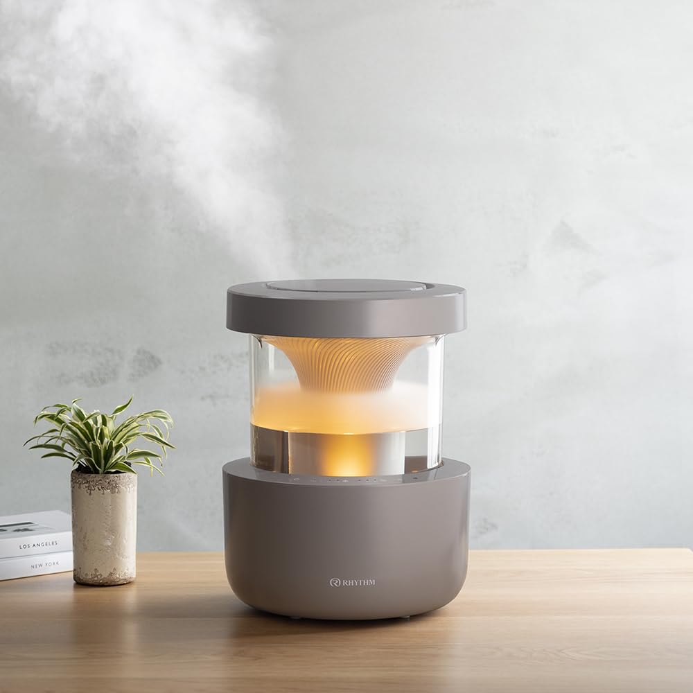 Ультразвуковой увлажнитель воздуха RHYTHM, тип 2024, легко чистится, функция сушки бака, дизайн, совместимый с 10 татами, емкость бака, съемный бак, теплый