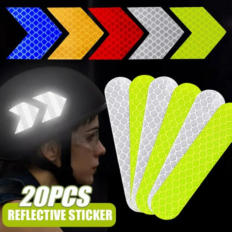 Safety Helmet Reflective Sticker Car Motorcycle Electric Vehicle High Brightness Reflective Warning Stickers Car Styling Sticker