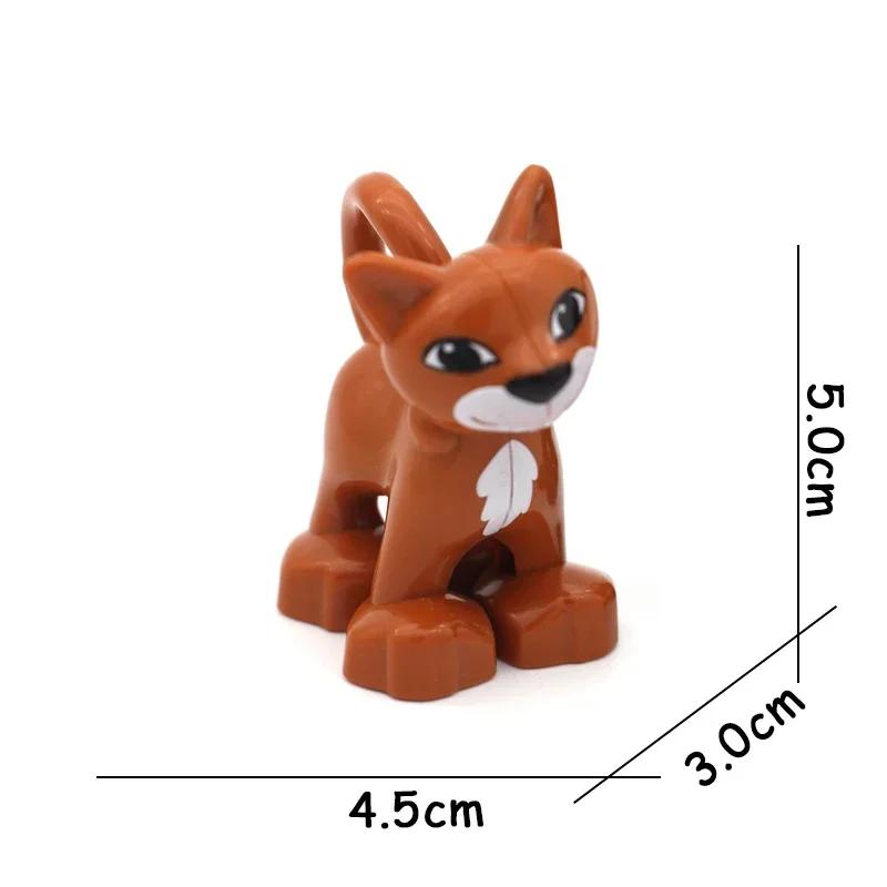 Big Size Building Blocks Animal Accessories Figures Farm Poultry Livestock Cat Rabbit Compatible Bricks Toys Children Kids Gifts