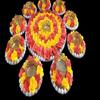@ Diwali Rangoli Flower Design Diya Holder 1 Centerpiece + 9 Small