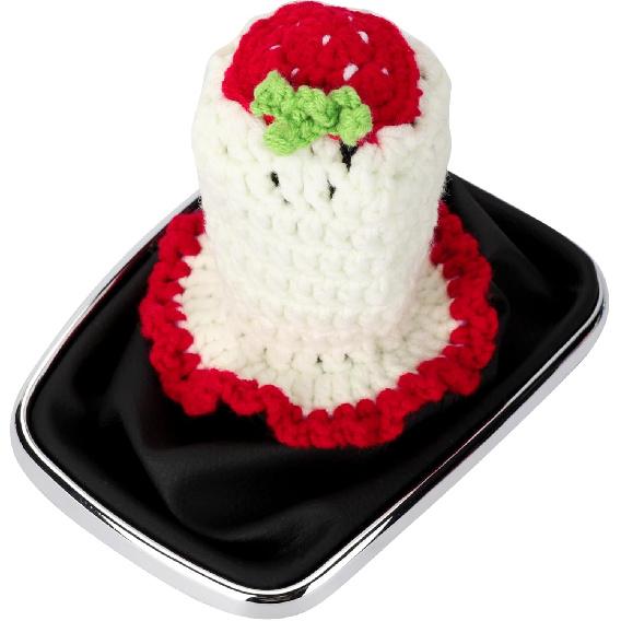 Вязаный чехол на ручку переключения передач, Универсальный милый ручной работы клубничный бохо автомобильные аксессуары для женщин, Чехол на ручку переключения передач, Автомобильный интерьер, Подходит для автомобиля