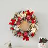 Рождественский венок со светом Рождественские гирлянды Украшения Праздничная гирлянда Со светом Венок 11,8 дюйма для стены Зима В помещении Праздник