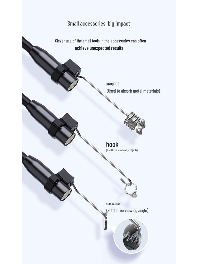 High-Definition Industrial Endoscope Camera with 4.3-Inch Display for Automotive and Pipeline Maintenance Detection