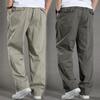M-6XL Летние мужские деловые хлопковые свободные льняные штаны, впитывающие пот тонкие дышащие прямые повседневные брюки