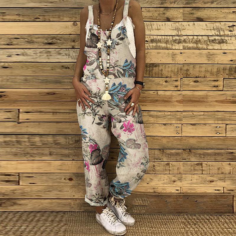 Женский комбинезон с цветочным принтом ZANZEA