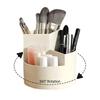 360 Rotating Pencil Pen Holder 3 Slots Makeup/Cosmetics Brushes Storage Organizer For Desk Table Vanity Countertop