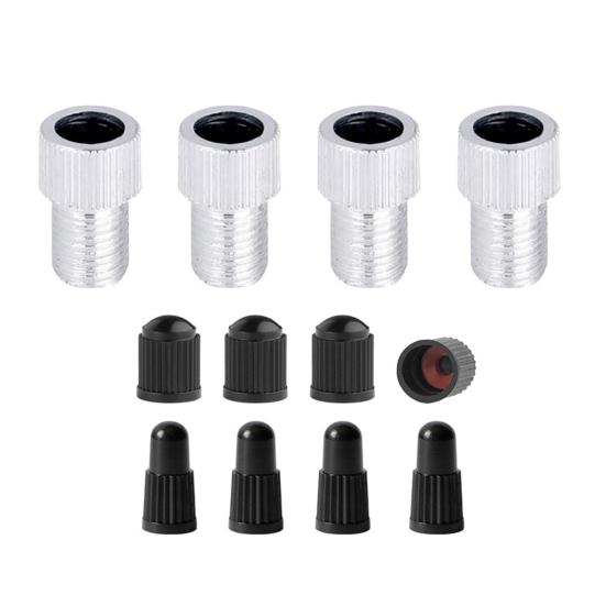 Bicycle Valve Adapter Presta to Schrader Valve Converter Rustproof Corrosion Resistant Durable Bicycle