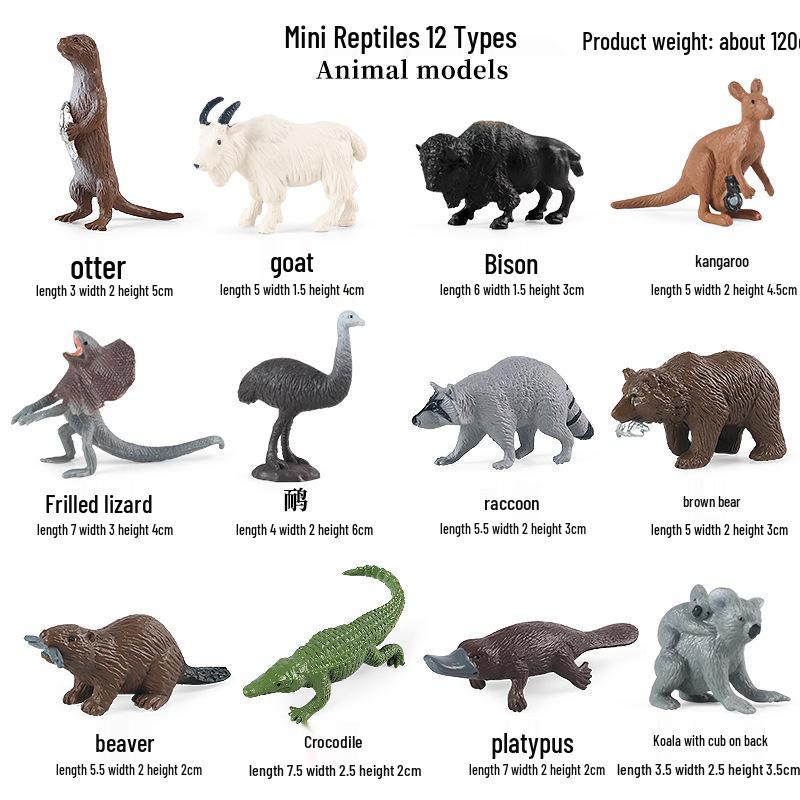 Kids' Wild Animal Model Toys: Leopard, Cheetah, Jaguar, Black Panther, Snow Leopard Figurines.