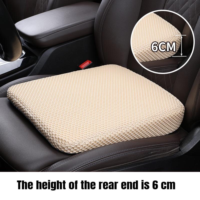 6-10CM Car Seat Booster Cushion Honeycomb Memory Cotton Seat Cushion Simple Breathable 3D Mesh Thickened Sedentary Seat Cushion