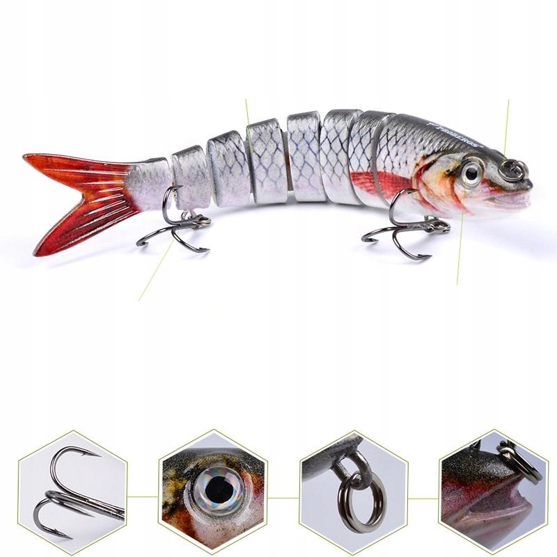 Wobbler Pike Zander Jointed F145 Blue