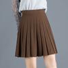 Трикотажная юбка миди, короткая юбка, универсальная для женщин, корейская версия, эластичная юбка А-силуэта с высокой талией, юбка из пряжи