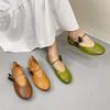 Retro Genuine Leather Women's Shoes Soft Soled Soft Cowhide Comfortable Versatile Flats