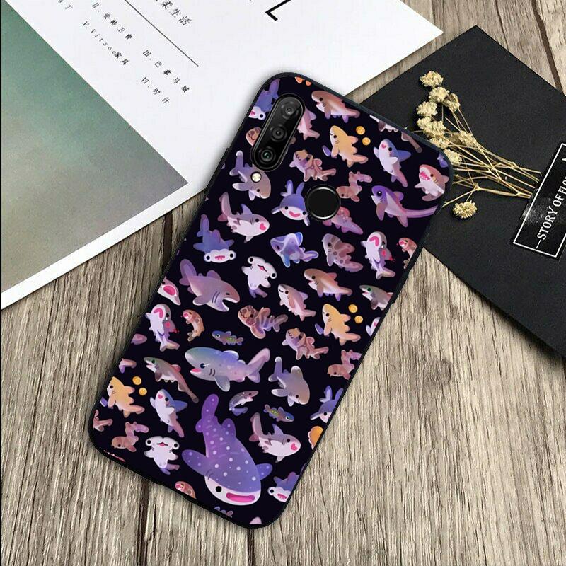 Китовые акулы Для Huawei Nova 12s 12i 11i 7i 8i Y73 Y70 Y90 Y60 Y72 Y61 Y91 9 10 SE P30 Pro P40 Lite Чехол