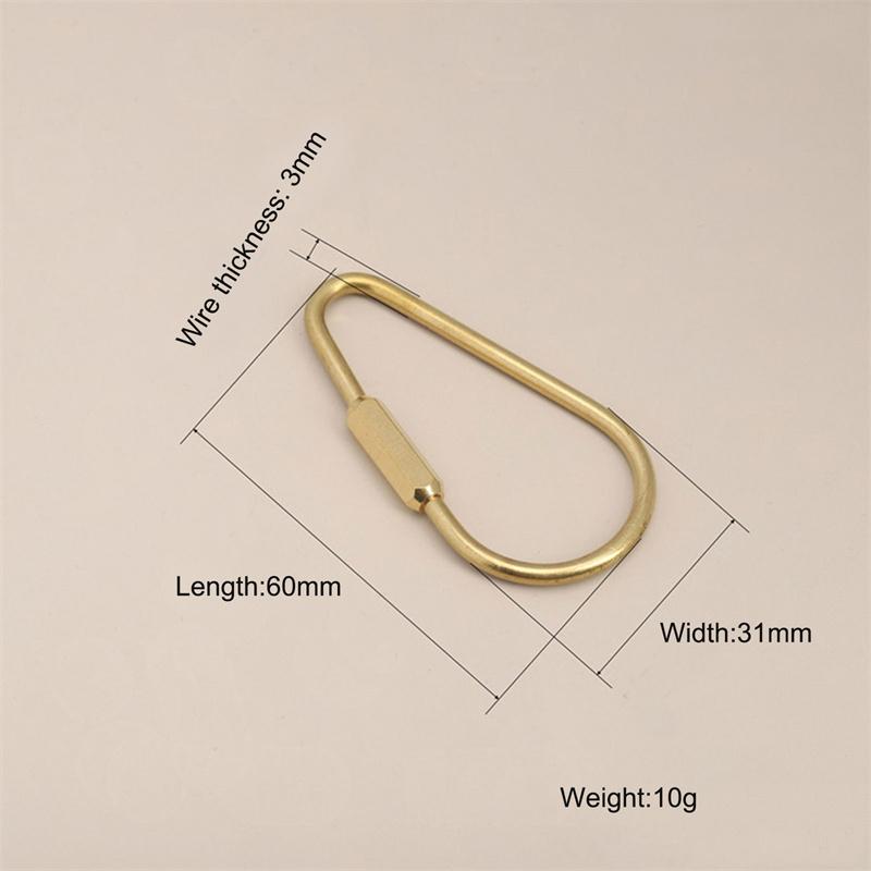 Brass Screw Lock Camping Survival Carabiner Key Ring Accessories