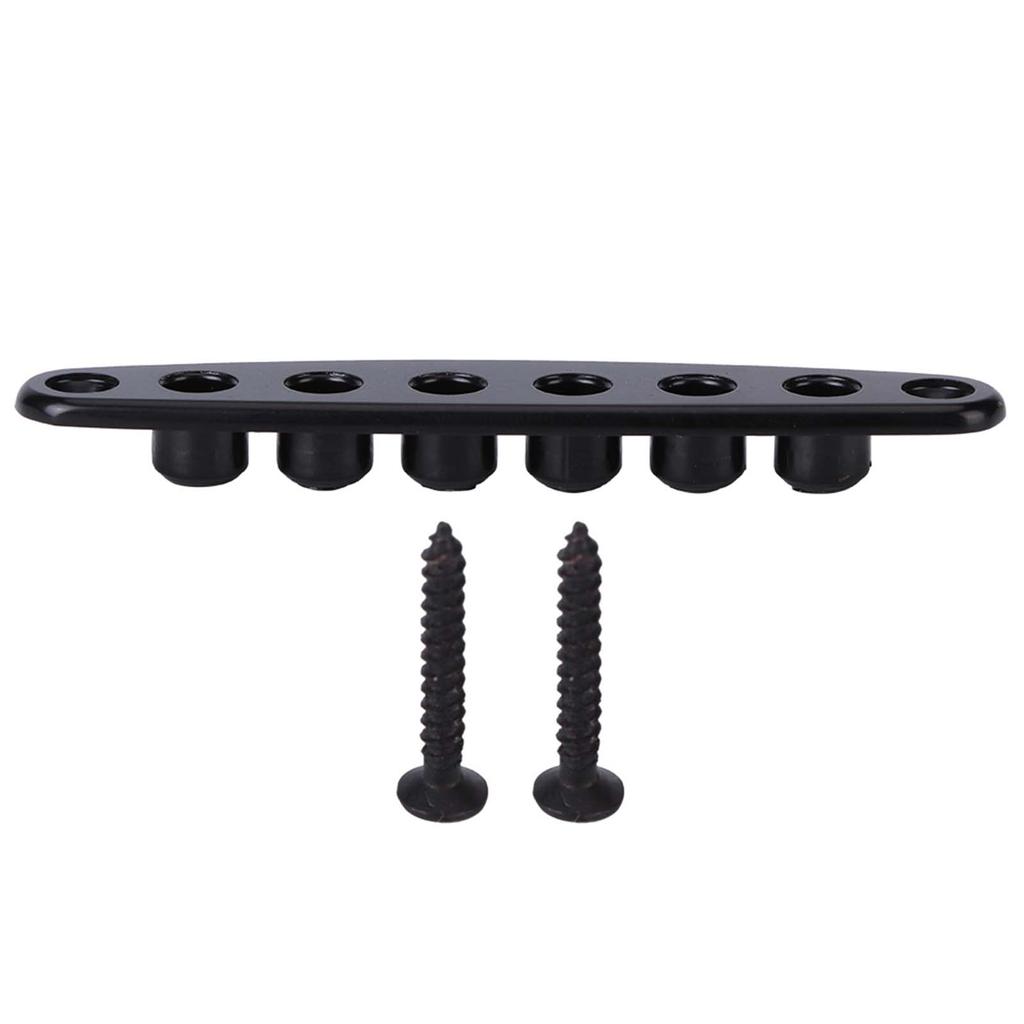 Гитарная струна через пластину крепления наконечники цинковый сплав электрическая бас-гитара части черный