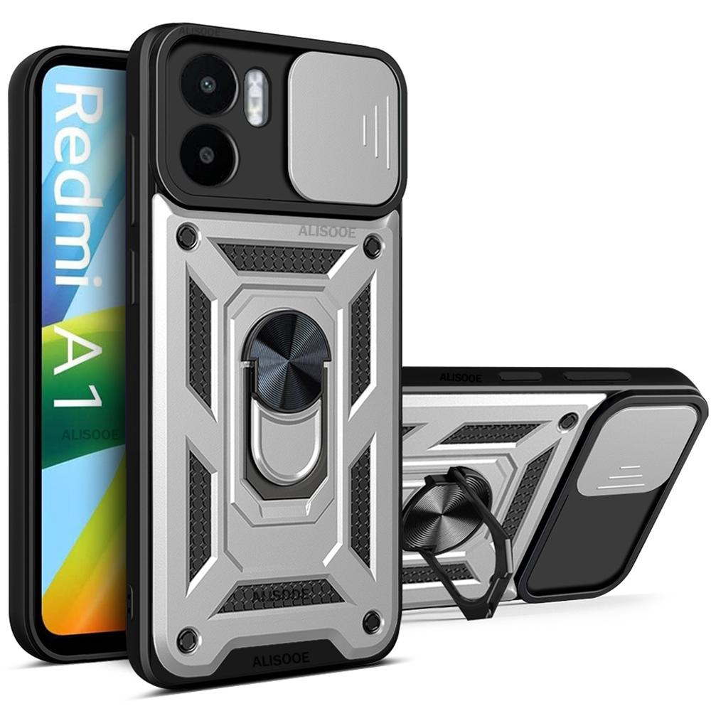 Чехол-держатель для брони для Xiaomi Redmi A1 4G A2, чехол для Redmi A1 A2 Plus, чехлы-слайды для объектива камеры, защитное кольцо-подставка для телефона Fundas