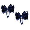 2Pcs/set 2.75 Inch Solid Bow Safety Hair Clips for Baby Girls Grosgrain Ribbon Hairpins Kids Hair Accessories Headwear