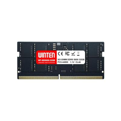 WINTEN WT-SD5600-32GB DDR5-5600 Внутренняя память для ноутбуков, 32 ГБ 262-контактный CL46 1,1 В SODIMM SDRAM, 5-летняя гарантия и гарантия совместимости