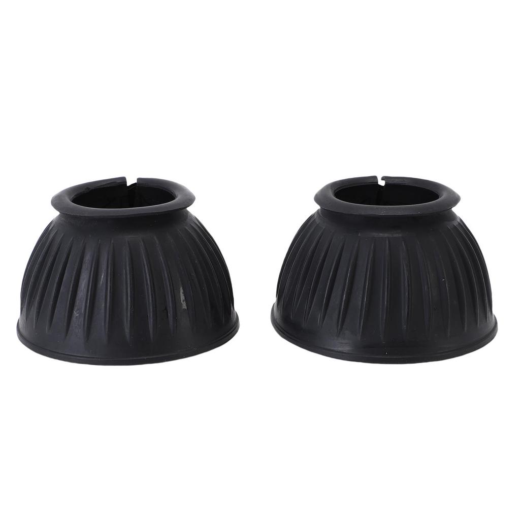 1 Pair Horse Bell Boots Comfortable Rubber Bell Boots Equine Hoof Protector for Riding Training Equestrian Supplies S