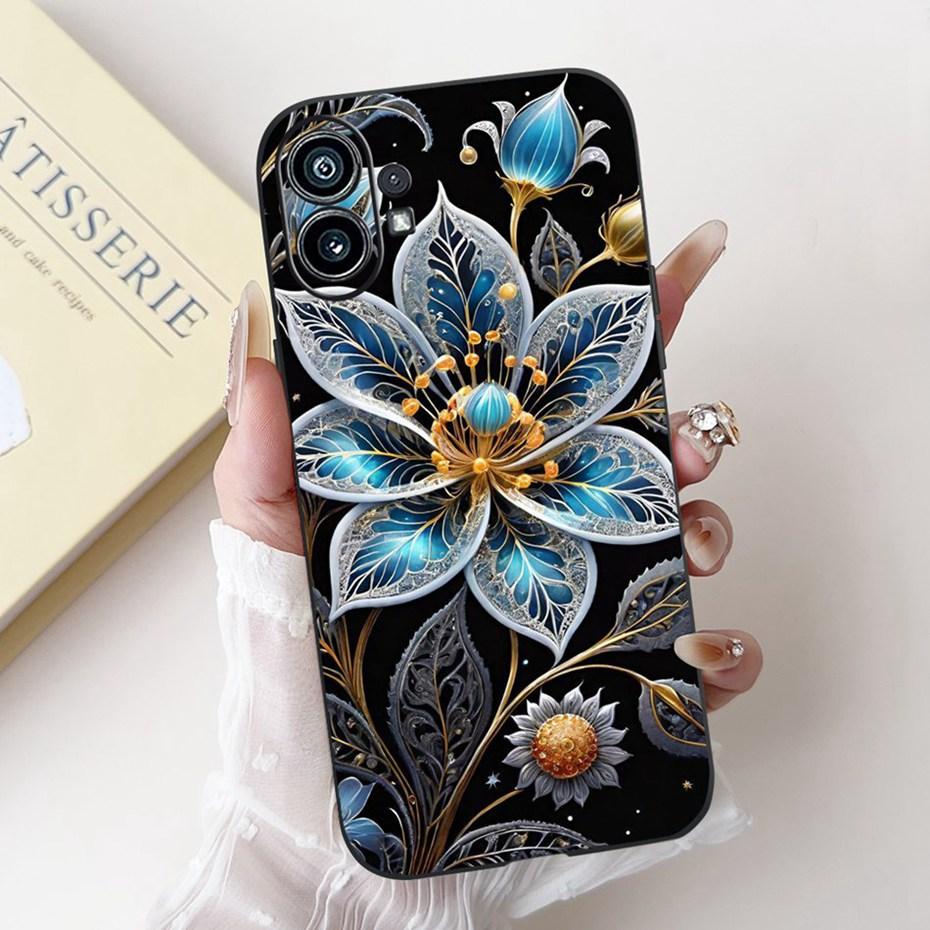 Модный Чехол-Картина Для Nothing Phone (1) Черный Мягкий Силиконовый Чехол Для Nothing Phone One Phone1 Чехлы Бамперы