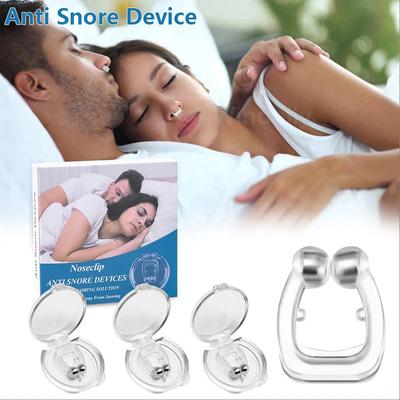 Силиконовый магнитный зажим для носа против храпа, легкое дыхание, улучшение сна, ночное устройство
