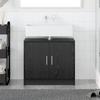 1 piece Cabinet under washbasin in black bathroom, large storage space with double doors, storage cabinet for miscellaneous items, 63x29x55 cm
