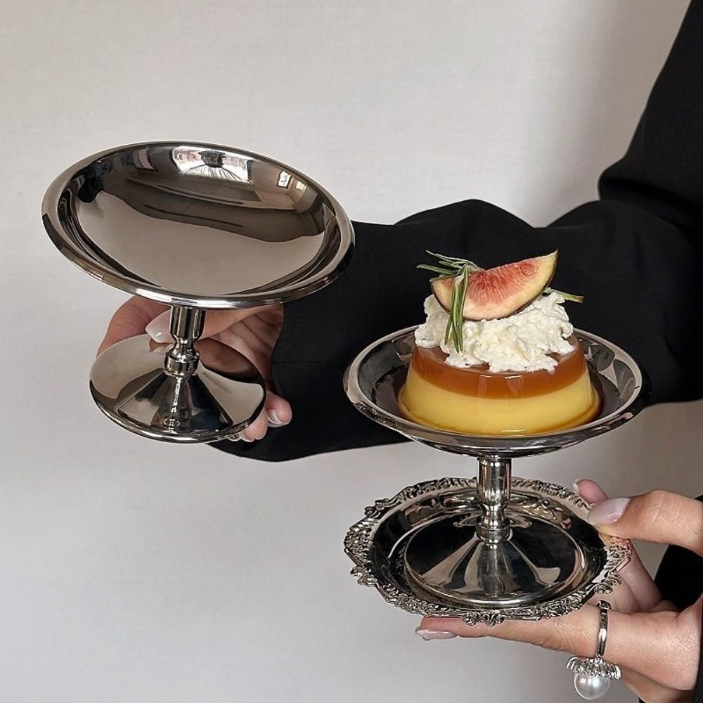 304 Stainless Steel Ice Cream Cup Fruit Yogurt Dessert Salad Bowl Retro Dessert Cup Bar Dinnerware